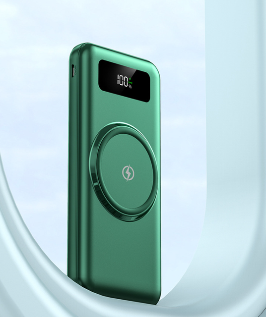 Mgitec New Portable Smart Temperature-controlled 3-in-1 Digital-display Wireless Power Bank 10,000mAh Lithium Polymer Built-in