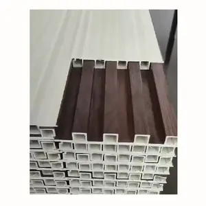 Indoor WPC wood Slat Partition Wall PVC Panels interior wall WPC fluted Wall Panel