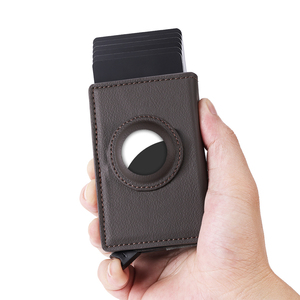 RFID Smart <b>Wallet</b> Metal Case Genuine Leather Billetera Tarjetero Hombre Smart <b>Wallet</b> Push up Aluminum <b>Wallet</b> Credit Card <b>Holder</b> - Product Image 4