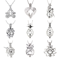 Proveedor de Alibaba, Venta al por Mayor Personalizada, Joyería de Moda Creativa y de Lujo, Dijes, Collar de Perlas de Plata de Ley 925