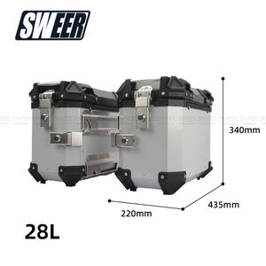 Caja Lateral para Motocicleta, Caja Superior de Aleación de Aluminio de 28L, Ajuste Universal para Motocicletas <span class=keywords><strong>Honda</strong></span> Nx400X Nx500X cb400x <span class=keywords><strong>cb500x</strong></span> - Product Image 2