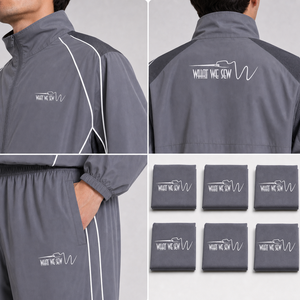 Survêtement technique réfléchissant personnalisé pour homme, coupe ample, en nylon léger, coupe-vent, style athleisure, vêtements de sport urbains - Product Image 4