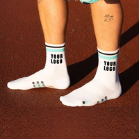Emballage gratuit échantillon gratuit chaussette de sport avec logo jacquard personnalisé chaussette de sport tricotée confortable chaussette de sport d'équipe personnalisée