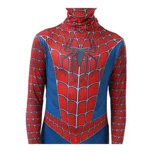 Mono de estilo 3D de fiesta de juego de rol de superhéroe de diseño creativo con máscara con cremallera frontal conjuntos de disfraces de <span class=keywords><strong>Spiderman</strong></span> - Product Image 3
