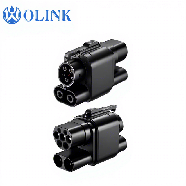 Portable CC2/CC1 Fast Charging Adapter Electric Car Mobile EV Charger with Power Supply Connector Compatible DC Fast Charging