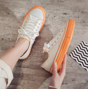 men Fashion High Quality Low Price Durable Comfortable Low Top Lace up Casual <b>Sneakers</b> Woman Canvas Trendy Shoes - Product Image 1