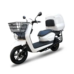 CE承認証明書2輪1000w2000w強力な大人のカーゴボックスファーストフードピザ配達電動スクーターモペットオートバイ