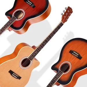 Ucuz ladin gitar OEM sıcak satış yeni model söğüt üst serin akustik elektro gitar