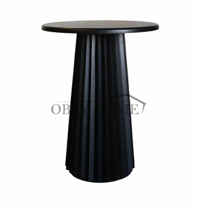 Bar à cocktails de mariage en bois moderne haut de gamme base nervurée en bois de <span class=keywords><strong>chêne</strong></span> <span class=keywords><strong>massif</strong></span> <span class=keywords><strong>table</strong></span> <span class=keywords><strong>haute</strong></span> tables en bois rustiques pour événements - Product Image 4