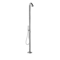 Colonne de douche extérieure Weihao en nickel brossé, robinets de douche en acier inoxydable, ensemble de douche autoportant – Offre Spéciale