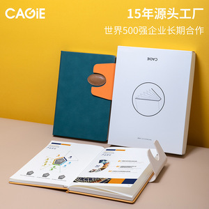Buku catatan A5 modis kulit sampul keras untuk rapat bisnis catatan kantor buku harian buku catatan tangan garis horisontal - Product Image 5