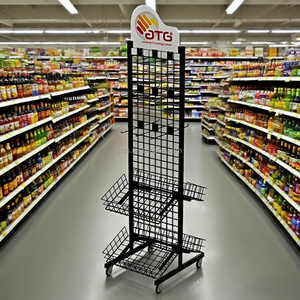 Cửa Hàng Bán Lẻ Dây Lưới Bảng Điều Chỉnh Với Móc Đơn Lập Quảng Cáo Siêu Thị Hiển Thị Giá Dây Gỗ Sản Phẩm Hiển Thị Đứng - Product Image 5