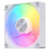 Ventilateur de boîtier PC SNOWMAN AS120-ARGB-WH 120mm blanc ARGB, débit d'air élevé 76.8CFM, pales inversées PWM, synchronisation 5V 3 broches, vente en gros