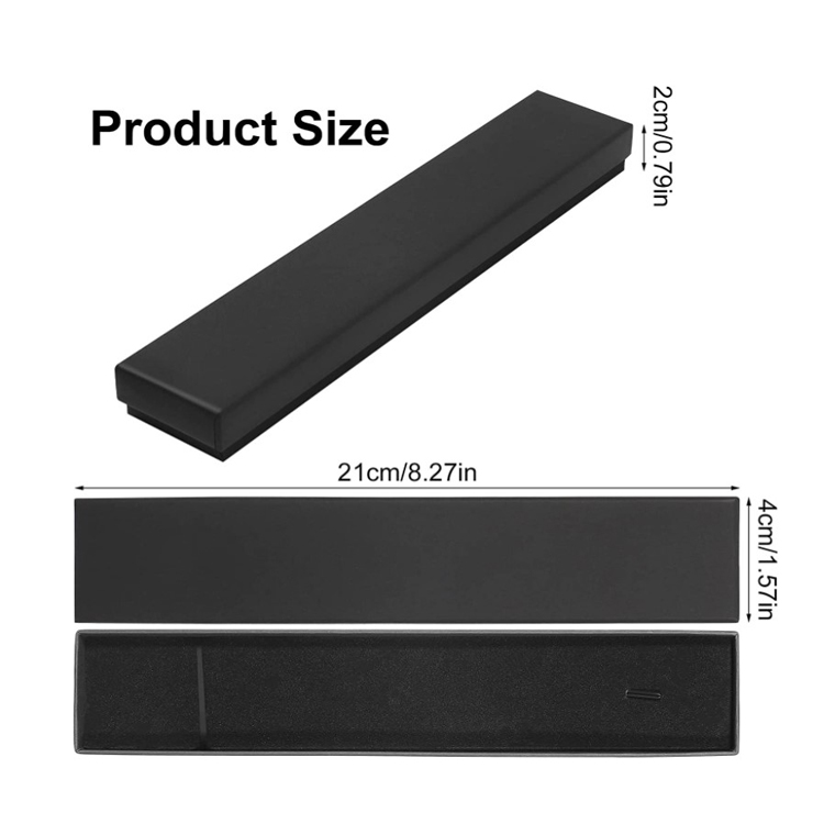 Black Kraft Jewellery Bracelet Gift Box Necklace Case Pendant Display Paper Boxes With Flocked Sponge