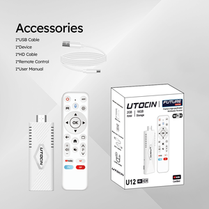 2026 Venta al por mayor U12 RK3539 Android 14 TV Stick 4K WiFi Dual BT5.4 1GB-4GB RAM OEM Smart TV Dongle - Product Image 1