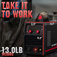 YEESTECH 140A 110V/220V Double tension 4-en-1 Soudage Multiprocessus Gaz MIG/MIG à fil fourré/TIG Lift/Electrode nue avec Grand Écran LED Numérique