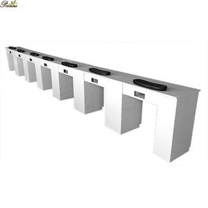 Mobili per unghie reali bellezza Nail bar 6 persone fanno tavoli Manicure all'ingrosso - Product Image 5