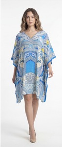 Tunique longue en viscose style kimono pour femme, coupe ample, légère, respirante, aspect soyeux, style bohème, pour les vacances et la détente - Product Image 4