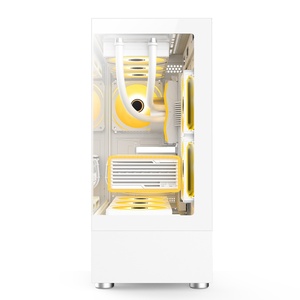 Boîtier PC blanc populaire en usine boîtier de jeu d'ordinateur ATX pleine <span class=keywords><strong>tour</strong></span> boîtier PC <span class=keywords><strong>Gamer</strong></span> boîtier d'ordinateur et tours Support 360 refroidisseur - Product Image 3