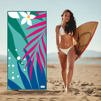 Serviette de plage légère en microfibre séchage rapide voyage Camping serviette de gymnastique sport Yoga natation serviettes de plage sans sable