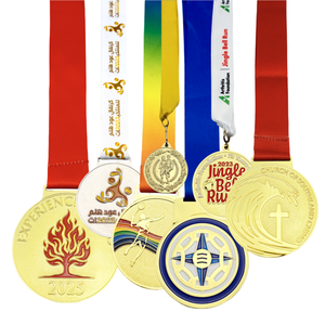 Médaille de récompense souvenir personnalisée en alliage de zinc 2D 3D gravée et imprimée en UV, sports et jeux, 12 constellations - Product Image 2