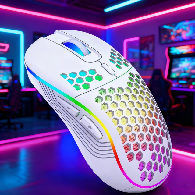 Yling 2.4Ghz Gaming Wireless Mouse With Rgb Backlight Black E-Sports Gaming Mouse for Office And Computer Use