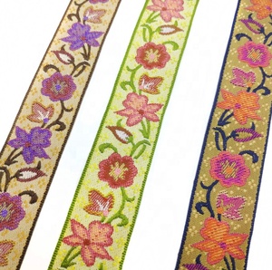 Tùy chỉnh dân tộc thêu <span class=keywords><strong>Jacquard</strong></span> dệt Băng nhà máy-cung cấp hoa mẫu Polyester <span class=keywords><strong>jacquard</strong></span> dệt vải - Product Image 3