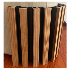 Panel acústico de listón de madera profesional Panel de pared absorbente de sonido para estudio de oficina Clase a Clasificación de fuego - Product Image 4