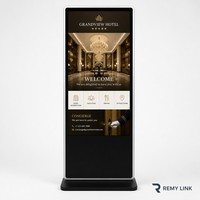 Écran d'affichage numérique sur pied de 55 pouces pour la publicité en vitrine de magasin