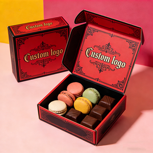 Boîte à biscuits au beurre sur le thème d'Halloween, design personnalisé, compartiments divisés, fenêtre <span class=keywords><strong>de</strong></span> présentation, emballage <span class=keywords><strong>de</strong></span> boulangerie résistant aux miettes - Product Image 4
