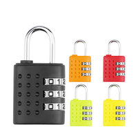 Mini cadenas à combinaison à 3 chiffres en alliage de zinc, revêtement en plastique ABS, léger, pour bagages de voyage