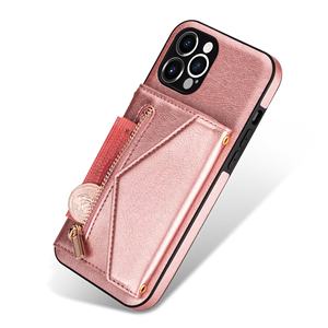 Custodia Antiurto in TPU e Pelle PU con Slot per Carte per <span class=keywords><strong>iPhone</strong></span> 13 12 <span class=keywords><strong>11</strong></span> Pro Max di Lusso con Tracolla - Product Image 2