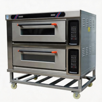Four à pâtisserie électrique à 2 niveaux avec commande par bouton facile à utiliser, pour la cuisson de biscuits, de pain, de poisson, destiné à l'industrie de la restauration