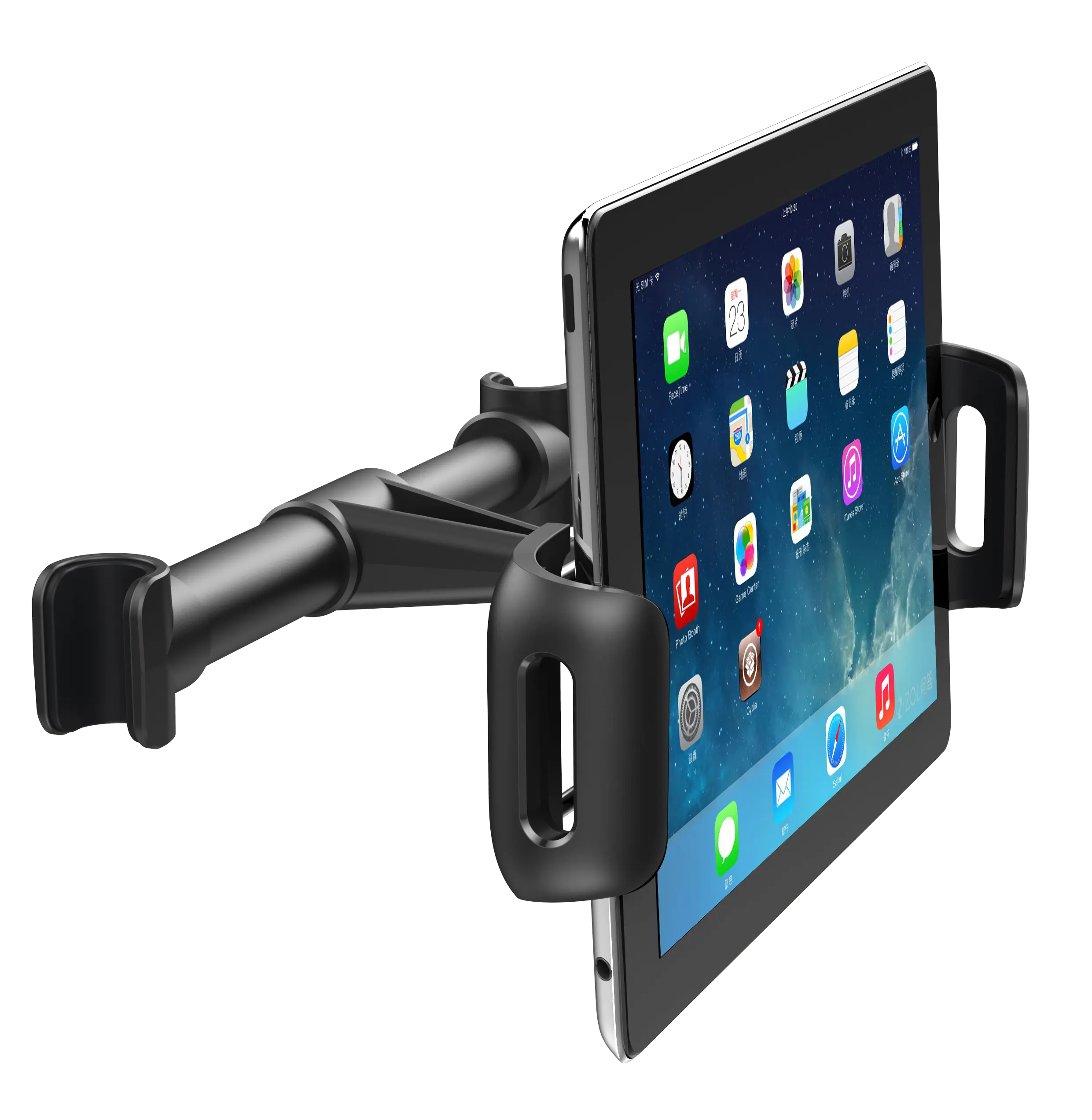 Bantal tablet 10 inci, dudukan kepala sandaran mobil Universal dapat dilipat fleksibel dapat disesuaikan, dudukan bantal tablet