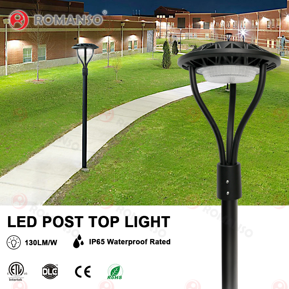 Hot Sell Hoge Kwaliteit Outdoor Led Tuinpaal Lamp Post Top Verlichtingsarmaturen Fabrikant 60W Led Straatlantaarn