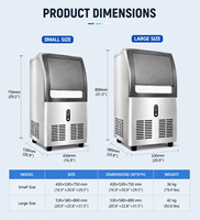 Système de refroidissement par air, machine à glaçons commerciale en acier inoxydable en forme de flocon de neige, machine à glaçons pour restaurant, bar, boissons froides