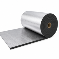 Rouleaux de mousse isolante à cellules fermées modernes 19 mm, feuilles de caoutchouc noir NBR/métal/PVC/plastique certifiées ISO pour toiture 30 mm
