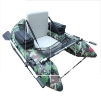 Bateau pneumatique pliable Bluebay en PVC avec plancher en aluminium pour la pêche à la mouche et la pagaie, avec porte-canne