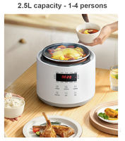 Cuisinière à pression électrique HY, capacité de 2 L, multifonctionnelle, antiadhésive, pot de cuisson électrique
