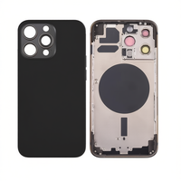 Coque arrière pour 13 Pro avec châssis en alliage d'aluminium noir, pièce de rechange