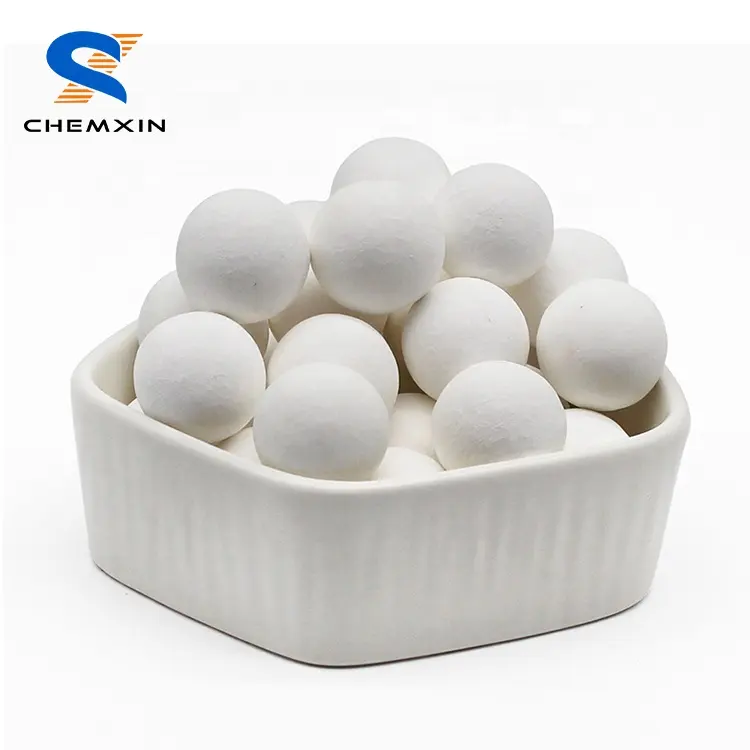 Kimyasal sanayi inert destek medya porselen topları 3-50mm 99% yüksek alümina seramik topu gübre bitki rafineri