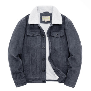 <span class=keywords><strong>Giacca</strong></span> Casual da <span class=keywords><strong>uomo</strong></span> in velluto a coste invernale a collo corto Plus <span class=keywords><strong>Cashmere</strong></span> in cotone 100% spessa - Product Image 4