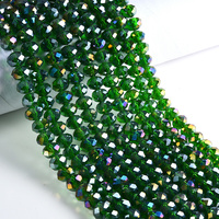 BOBOHOO Cuentas Sueltas de Alta Calidad Populares de 4/6/8mm, Cuentas de Cristal Facetadas AB, Cuentas de Vidrio Rondelle para Pendientes de Aro y Pulseras