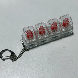 Teclado mecánico de 4 teclas con llavero LED, juguete antiestrés personalizado con forma de corazón, clicker de teclado para PC - Product Image 4