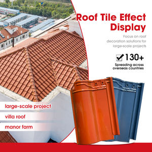 현대적인 클래식 세라믹 재질 지붕 타일-내화 방풍 방수 호텔용 15MM 브라운 평생 지속되는 지붕재 - Product Image 1