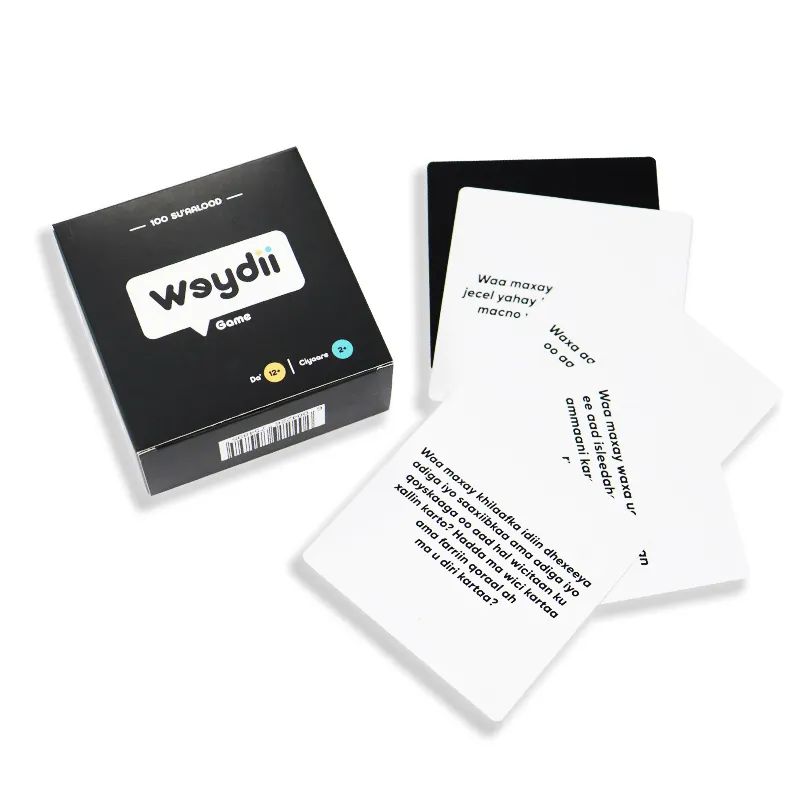 자신의 디자인 라운드 카드 게임 메모리 게임 카드 gbc 프랑스어 사용자 정의 인쇄 상자