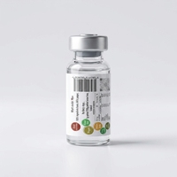 Étiquettes autocollantes mates à surface incurvée en rouleau, dorées, à colle forte, pour marquage de pots de produits chimiques quotidiens et de peptides
