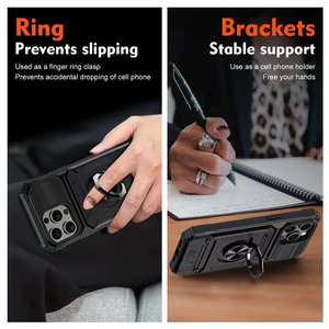 360 béquille support antichoc couverture arrière pour Moto <span class=keywords><strong>G</strong></span> Play 5G 2024 goutte antichoc caméra Protection coque de téléphone pour étui iphone - Product Image 4
