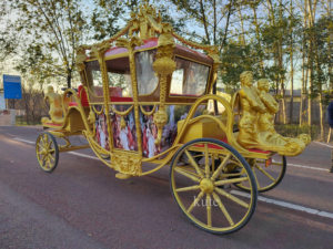 Calèche royale autrichienne noire de haute qualité, transport électrique pour mariage, pour le prince William - Product Image 2