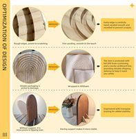 Planche de service en bois naturel style bohème scandinave Japandi - Étagère arquée pour cheminée, comptoir de cuisine, décoration intérieure